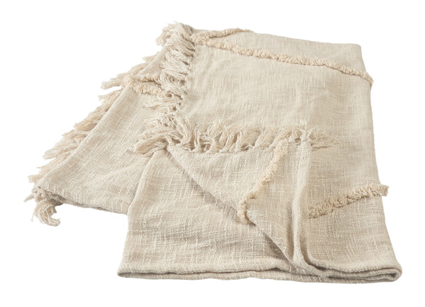 LR Home Diamond 80177 Birch Cream Throw