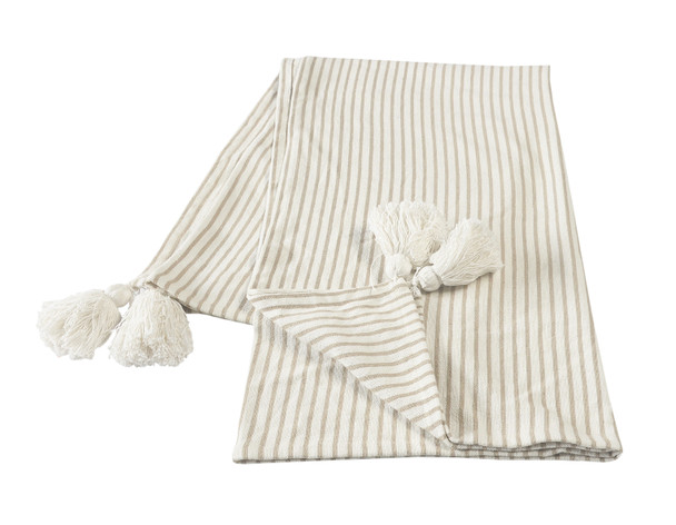 LR Home Insignia 80178 Gray Ivory Throw
