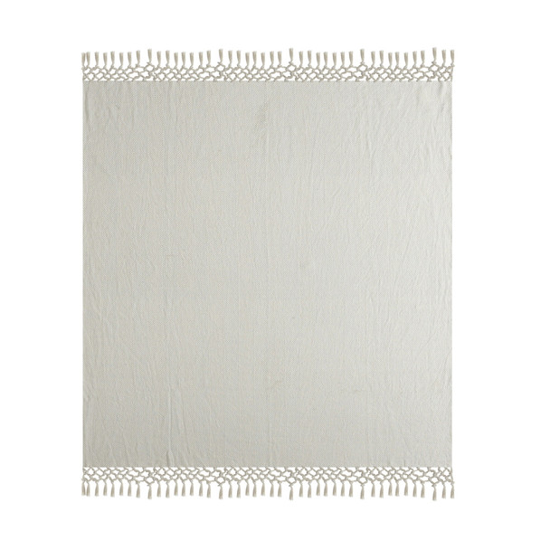 LR Home Herringbone 80184 Gray Throw