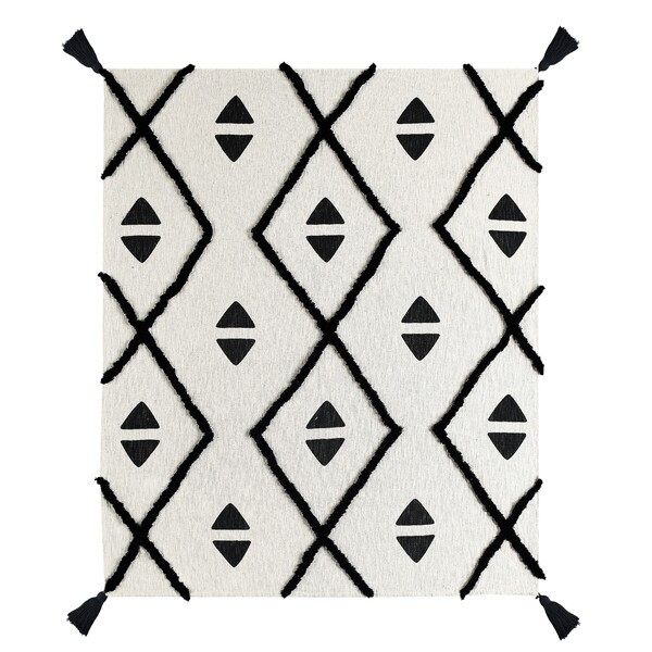 LR Home Avant-garde 80197 Black White Throw