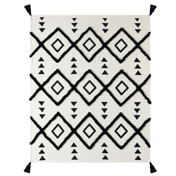 LR Home Avant-garde 80204 Black White Throw