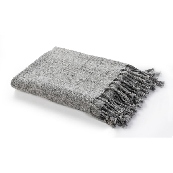 LR Home Heather 80263 Light Gray Throw