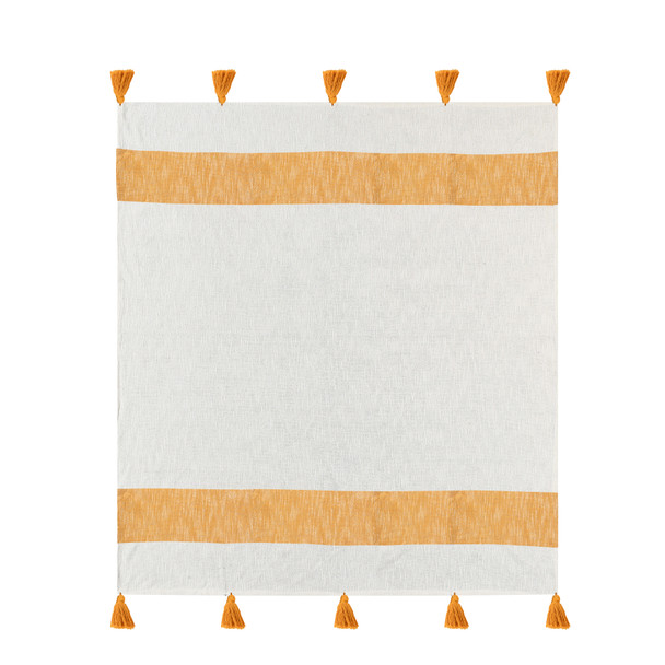 LR Home Borderline 80276 Gold White Throw