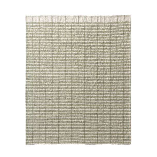 LR Home Lattice 80438 Green Ivory Throw