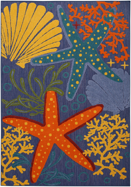 Nourison Aloha ALH24 Navy Multicolor Rug