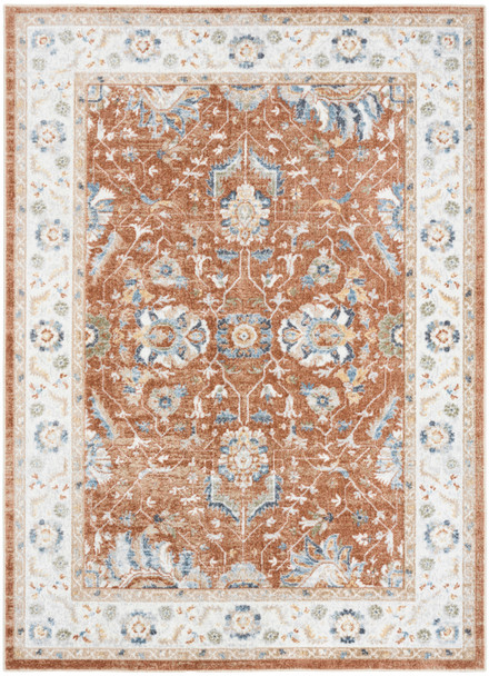 Nourison Astra Machine Washable ASW20 Rust Ivory Rug