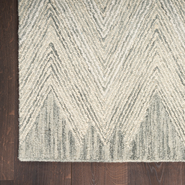 Nourison Interlock ITL04 Teal Rug