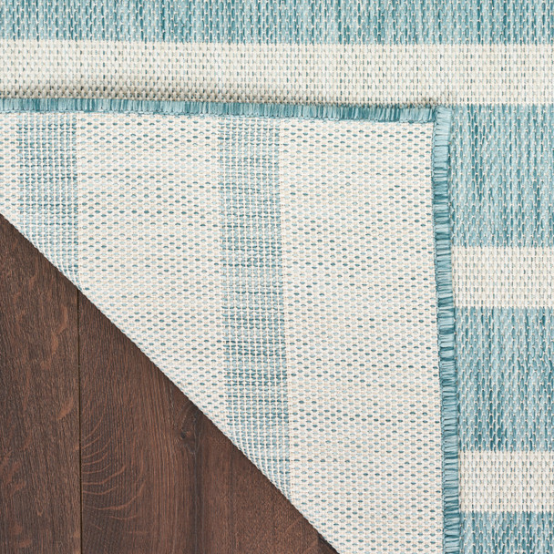 Nourison Positano POS03 Aqua Ivory Rug