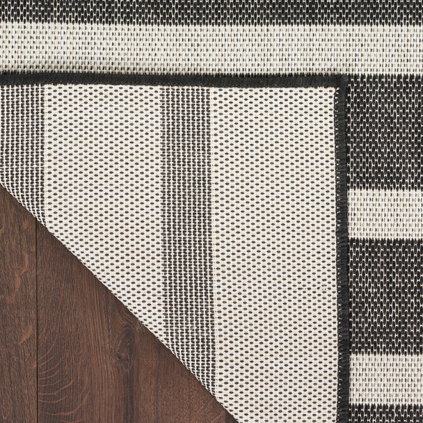 Nourison Positano POS03 Black Ivory Rug