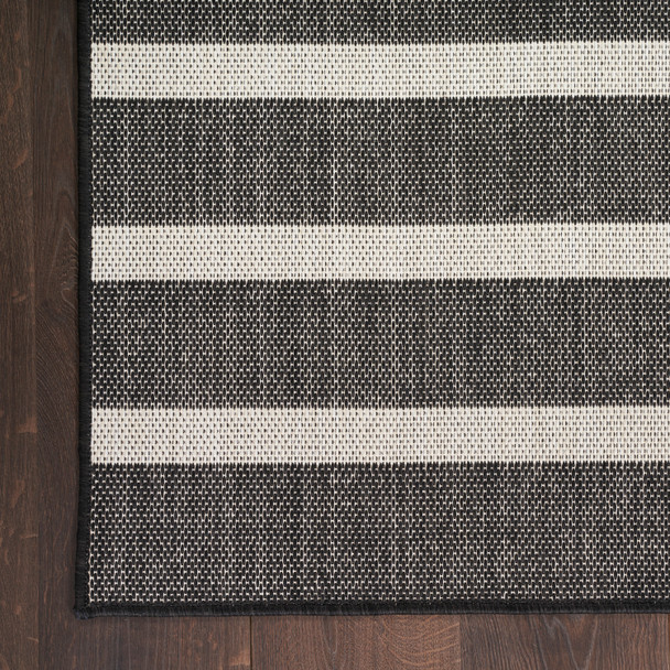 Nourison Positano POS03 Black Ivory Rug