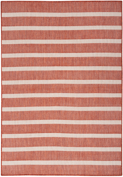 Nourison Positano POS03 Terracotta Ivory Rug