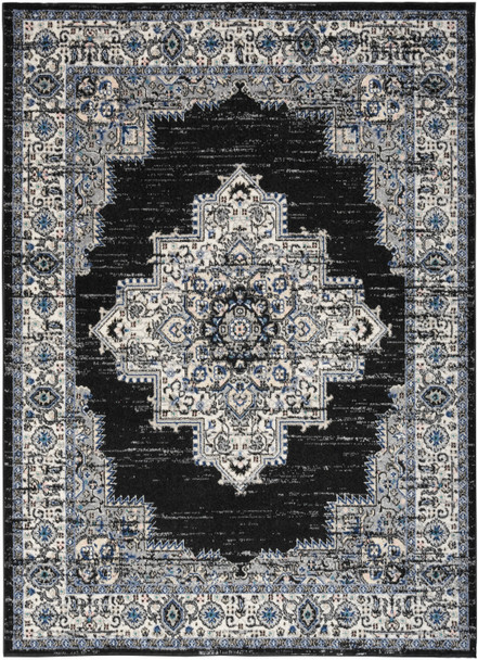 Nourison Passion PSN03 Black Ivory Rug