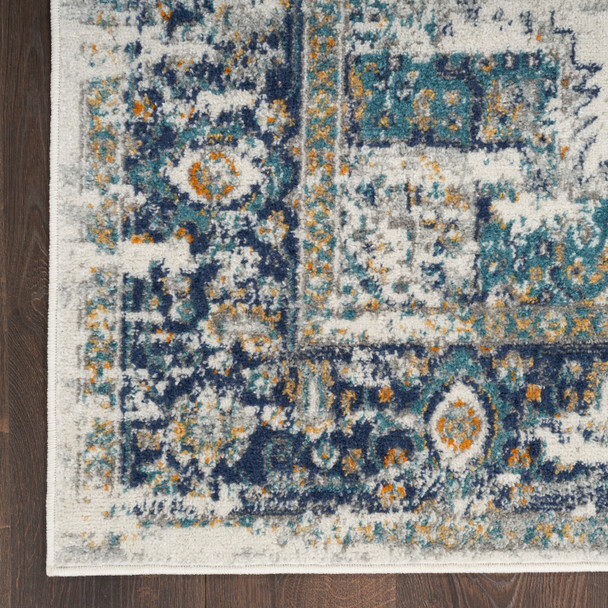 Nourison Passion PSN03 Ivory Grey Blue Rug
