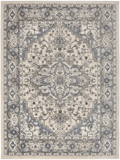 Nourison Quarry QUA05 Ivory Blue Rug