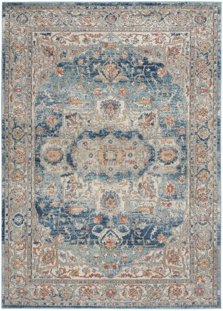 Nourison Quarry QUA11 Ivory Blue Rug