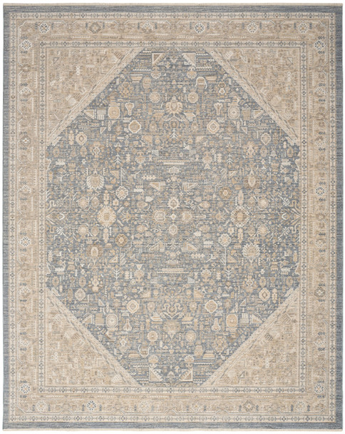 Nourison Retreat RET03 Ivory Blue Rug