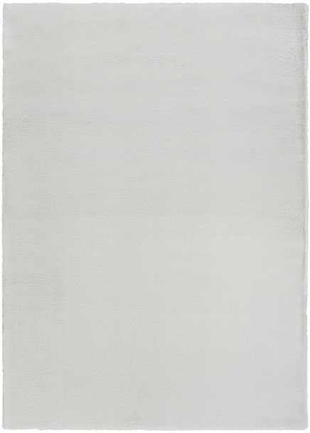 Nourison Soft Plush Rabbit Fur SFF01 Silver Rug