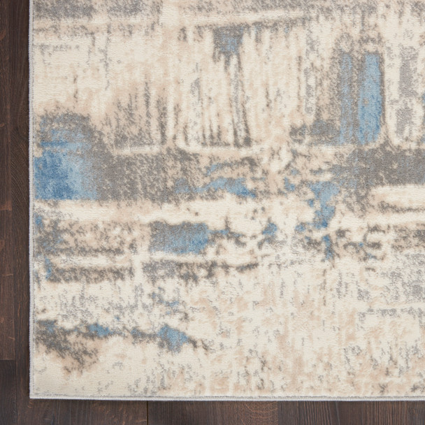 Nourison Solace SLA07 Ivory Grey Blue Rug