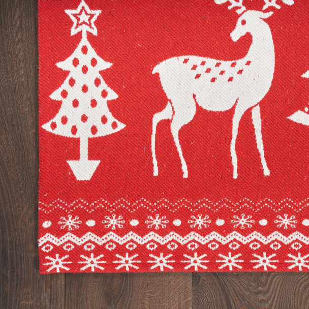Nourison Tybee TYB12 Red Ivory Rug