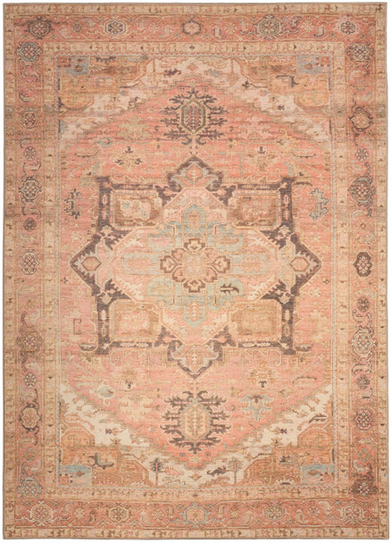 Nourison Vintage Washables VWS11 Coral Multicolor Rug