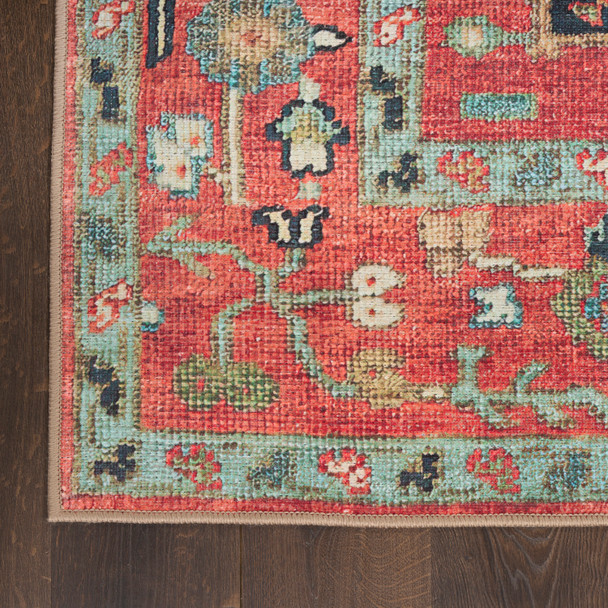 Nourison Vintage Washables VWS12 Rust Multicolor Rug