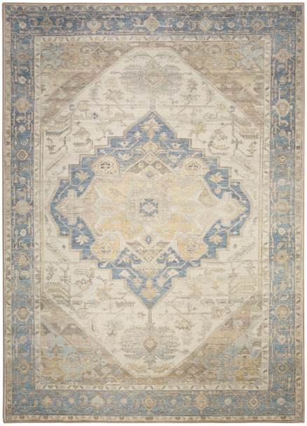 Nourison Vintage Washables VWS13 Blue Green Rug