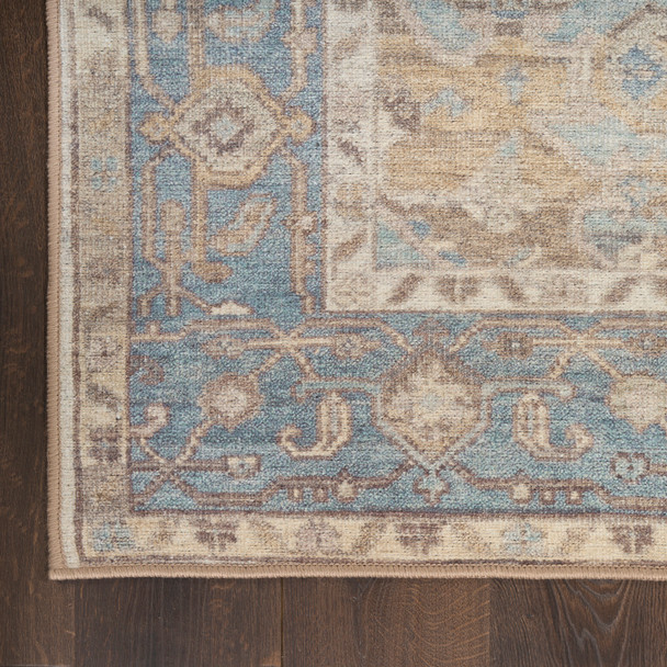 Nourison Vintage Washables VWS13 Blue Green Rug