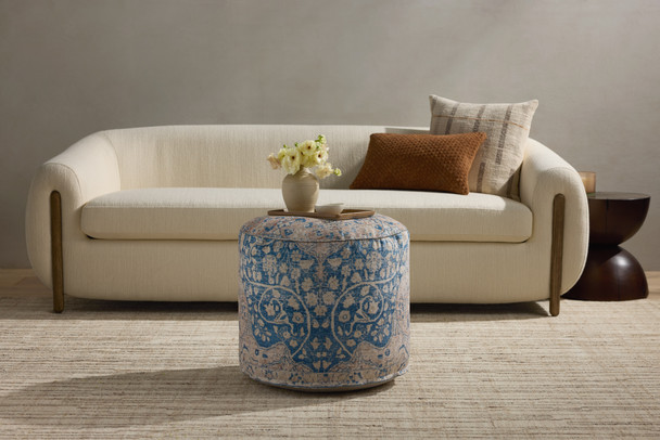 Loloi LPF211 Blue Tangerine Pouf