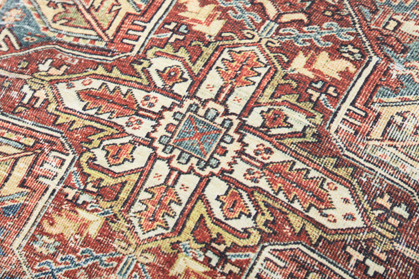 Loloi LPF0024 Rust Multi Pouf