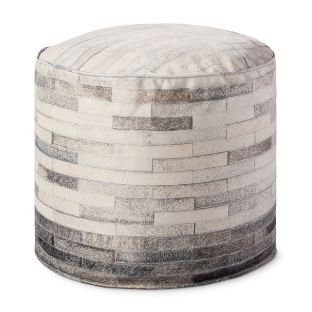 Loloi PF0002 Ivory Grey Pouf