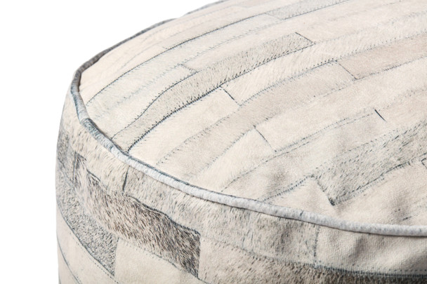 Loloi PF0002 Ivory Grey Pouf