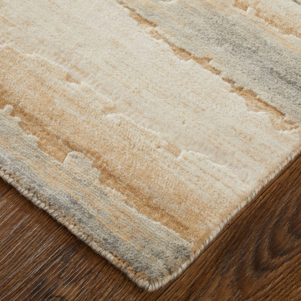 Feizy Jaxson 39PXF Tan Brown Gray Area Rug