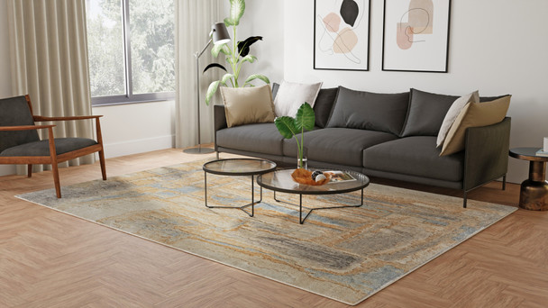 Feizy Jaxson 39Q0F Tan Brown Gray Area Rug