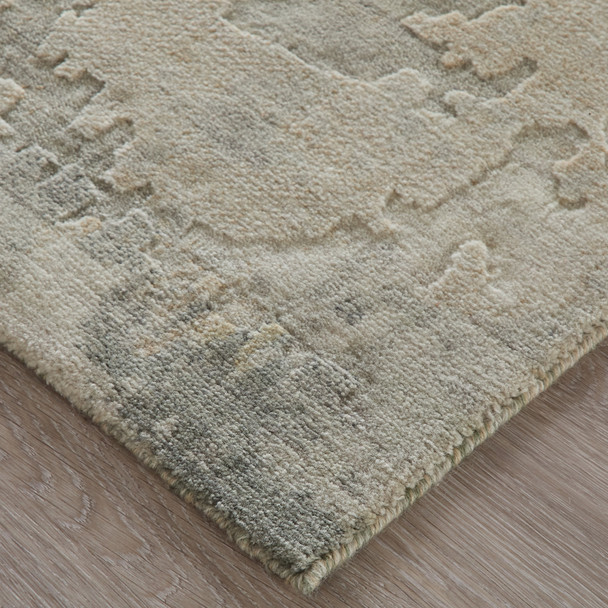 Feizy Jaxson 39SAF Ivory Green Orange Area Rug
