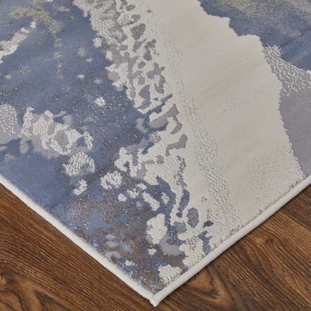 Feizy Mandana 39M0F Ivory Blue Area Rug