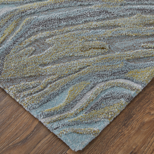 Feizy Kawai 8982F Blue Green Gray Area Rug