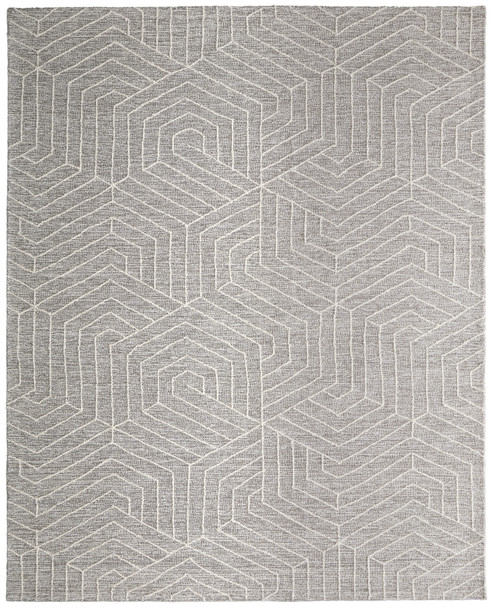 Feizy Emerson T8015 Gray Ivory Area Rug