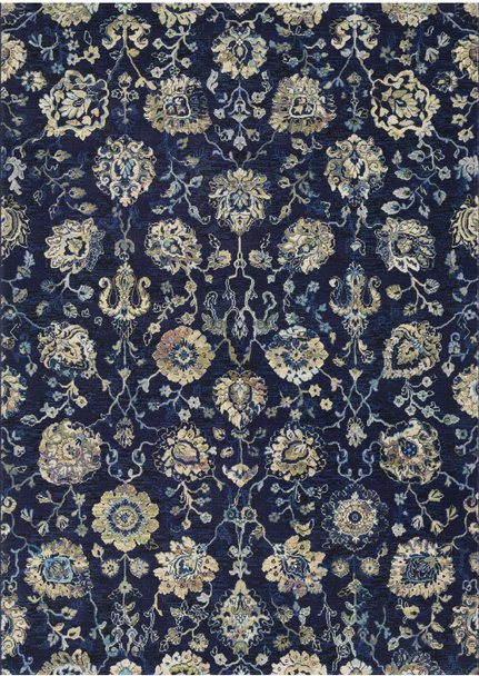 Couristan Easton 6337 5191 Adaline Navy Cream Rug