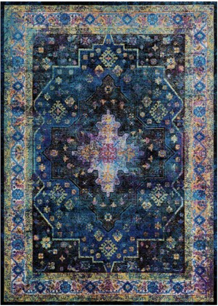 Couristan Gypsy A702 0213 Chartres Ultramarine Mocha Rug
