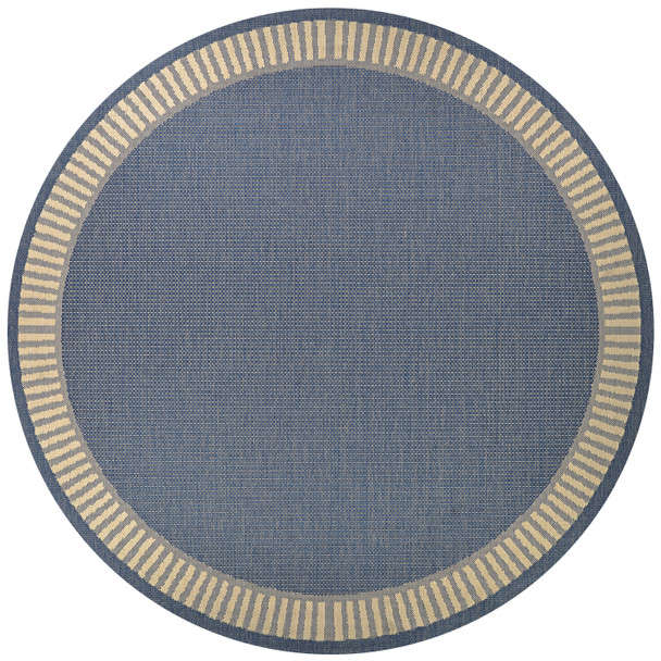 Couristan Recife R681 1212 Wicker Stitch Champagne Blue Rug