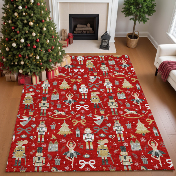 Dalyn Merry & Bright MY29 Red Rug
