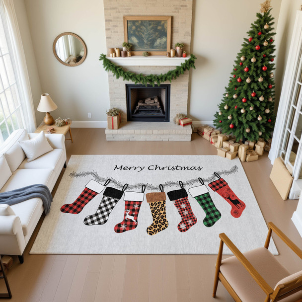 Dalyn Merry & Bright MY5 Silver Rug