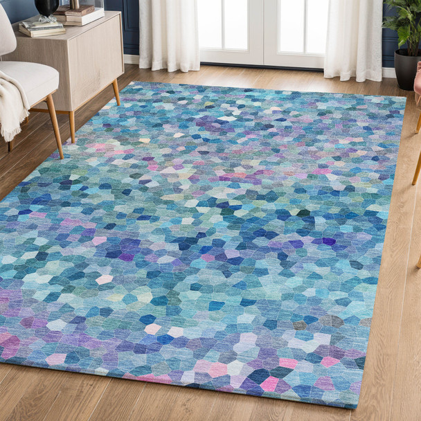 Dalyn Kaleidoscope KL1 Turquoise Rug