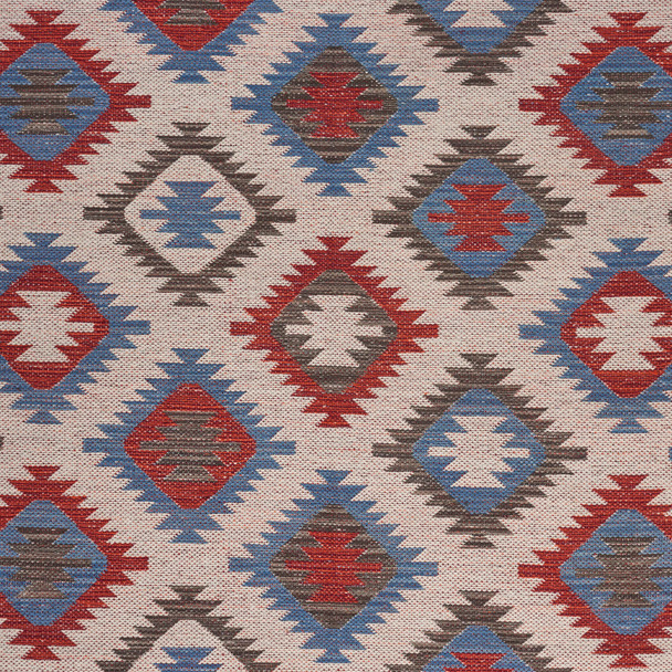 LR Home Aurora 81536 Red Blue Rug