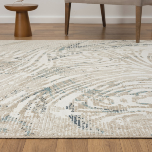LR Home Avalon 82433 Gray Blue Rug