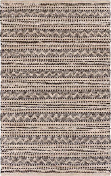 LR Home Bleached Naturals 81432 Charcoal Pink Rug