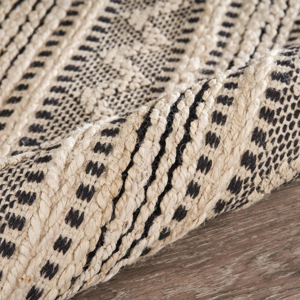 LR Home Bleached Naturals 81432 Charcoal Pink Rug