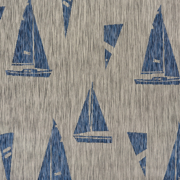 LR Home Catalina 81502 Gray Navy Rug