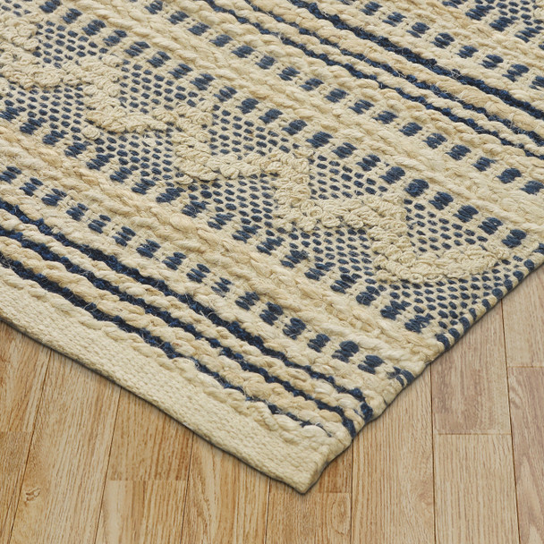 LR Home Earth 81895 Navy Off-White Rug