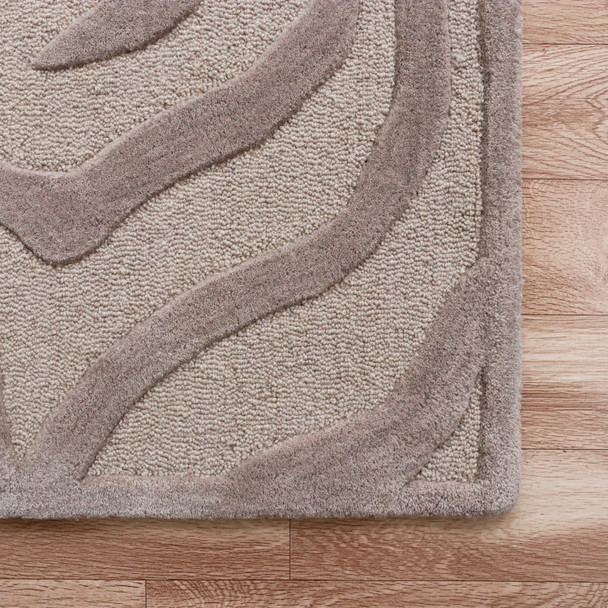 LR Home Fashion 02510 Taupe Silver Rug